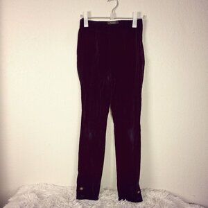Women's Ralph Lauren Country High Waist Velvet Pant Size 2 Dark Blue
